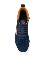 Baskets montantes en daim bleu marine Vans