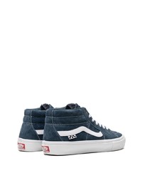 Baskets montantes en daim bleu marine Vans