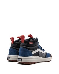 Baskets montantes en daim bleu marine Vans