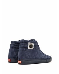 Baskets montantes en daim bleu marine Vans