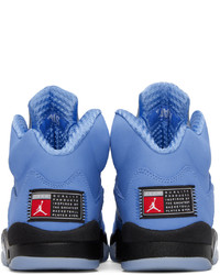 Baskets montantes en daim bleues NIKE JORDAN