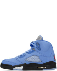 Baskets montantes en daim bleues NIKE JORDAN