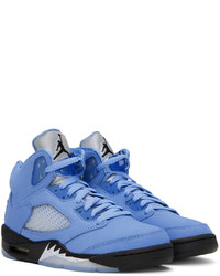 Baskets montantes en daim bleues NIKE JORDAN