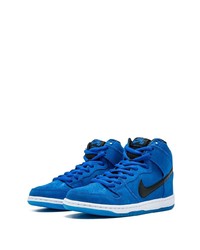 Baskets montantes en daim bleues Nike