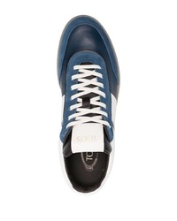 Baskets montantes en daim bleues Tod's