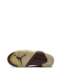 Baskets montantes en daim bordeaux Jordan