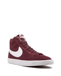 Baskets montantes en daim bordeaux Nike