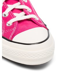 Baskets montantes en daim fuchsia Converse