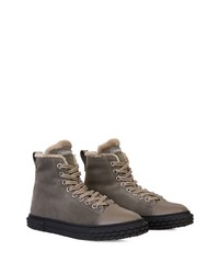 Baskets montantes en daim gris foncé Giuseppe Zanotti