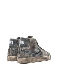 Baskets montantes en daim gris foncé Nike