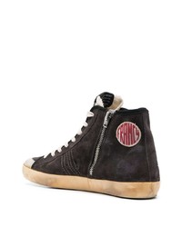 Baskets montantes en daim gris foncé Golden Goose