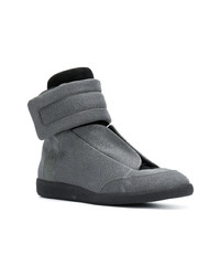 Baskets montantes en daim gris foncé Maison Margiela