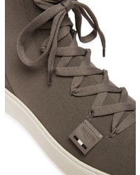 Baskets montantes en daim gris foncé Bally