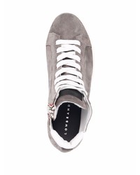 Baskets montantes en daim gris foncé Low Brand