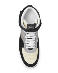 Baskets montantes en daim grises Burberry