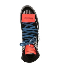 Baskets montantes en daim imprimées noires Off-White