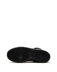 Baskets montantes en daim imprimées serpent noires Nike