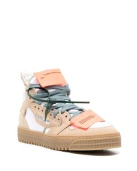 Baskets montantes en daim marron clair Off-White