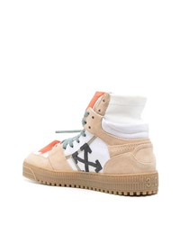 Baskets montantes en daim marron clair Off-White