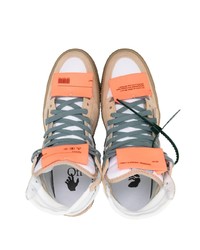 Baskets montantes en daim marron clair Off-White