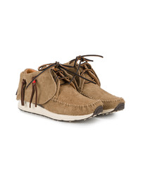 Baskets montantes en daim marron clair VISVIM