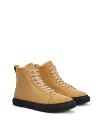 Baskets montantes en daim marron clair Giuseppe Zanotti