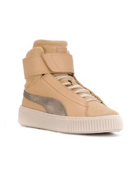 Baskets montantes en daim marron clair Puma