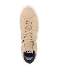 Baskets montantes en daim marron clair Veja