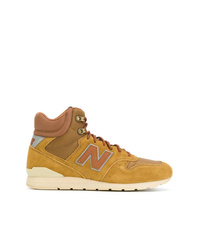 Baskets montantes en daim marron clair New Balance