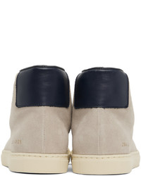 Baskets montantes en daim marron clair Common Projects