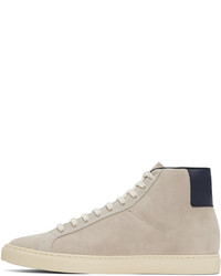 Baskets montantes en daim marron clair Common Projects