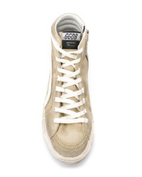 Baskets montantes en daim marron clair Golden Goose Deluxe Brand