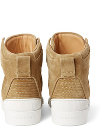 Baskets montantes en daim marron clair Givenchy