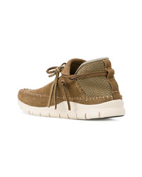 Baskets montantes en daim marron clair VISVIM