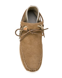 Baskets montantes en daim marron clair VISVIM