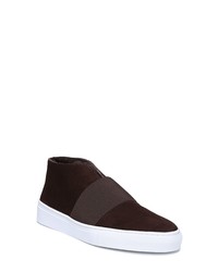 Baskets montantes en daim marron foncé