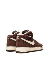 Baskets montantes en daim marron foncé Nike