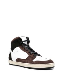 Baskets montantes en daim marron foncé Paul Smith