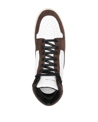 Baskets montantes en daim marron foncé Paul Smith