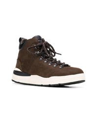 Baskets montantes en daim marron foncé Woolrich