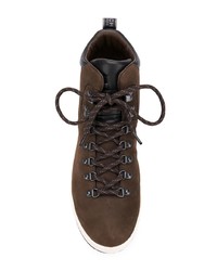 Baskets montantes en daim marron foncé Woolrich