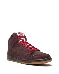 Baskets montantes en daim marron foncé Nike