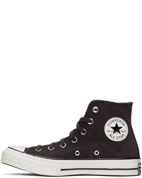 Baskets montantes en daim marron foncé Converse