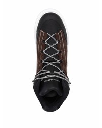 Baskets montantes en daim marron foncé Alexander McQueen