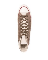 Baskets montantes en daim marron Converse