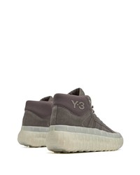 Baskets montantes en daim marron Y-3