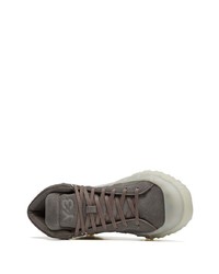 Baskets montantes en daim marron Y-3