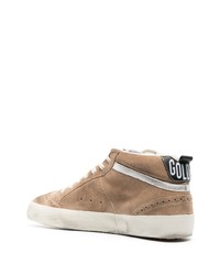 Baskets montantes en daim marron Golden Goose