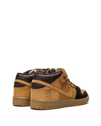 Baskets montantes en daim marron Nike