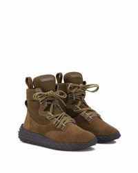 Baskets montantes en daim marron Giuseppe Zanotti